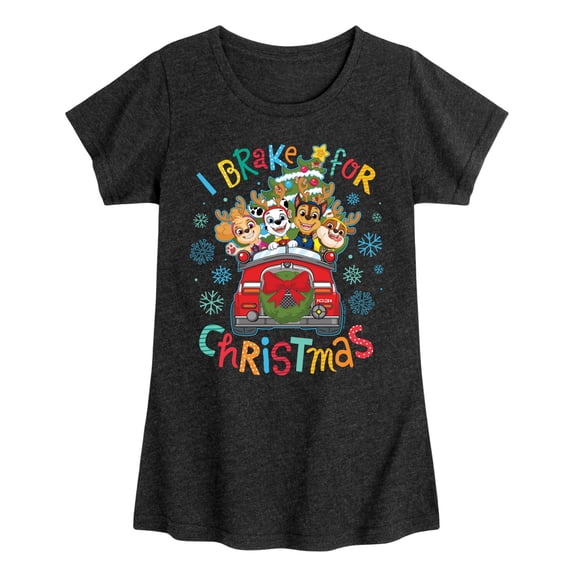 Paw Patrol - I Brake For Christmas Fitted Short Sleeve Graphic T-Shirt