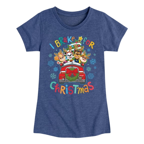 Paw Patrol - I Brake For Christmas Fitted Short Sleeve Graphic T-Shirt