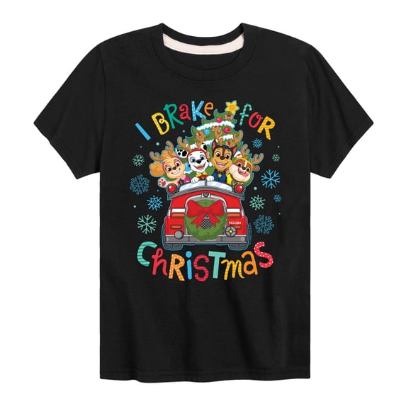 Paw Patrol - I Brake For Christmas Short Sleeve Graphic T-Shirt
