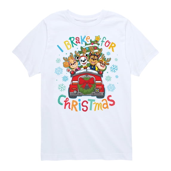 Paw Patrol - I Brake For Christmas Short Sleeve Graphic T-Shirt
