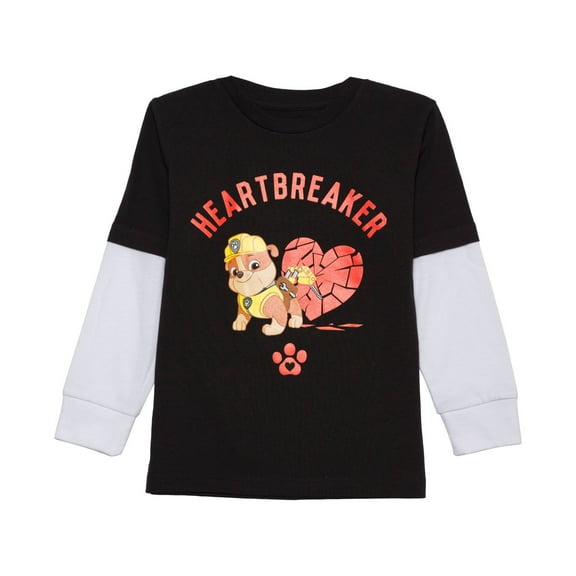Paw Patrol Infant Toddler Boys Heartbreakers Rubble Long Sleeve T-Shirt Tee 18m