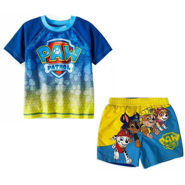 Paw Patrol Toddler Boys Blue Rash Guard - Paw Patrol, 2T