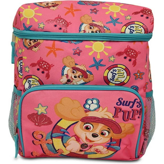 Paw Patrol Insulated Cooler Backpacks, Two Mesh Pockets, Adjustable Straps