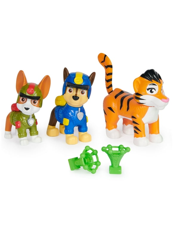 Paw Patrol: Jungle Pups Chase, Tracker & Tiger Figures, Toys for Kids Ages 3 and Up