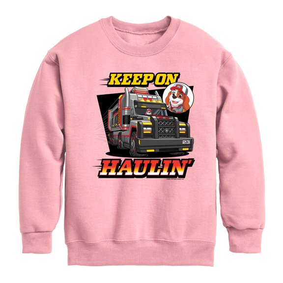 Paw Patrol - Keep On Haulin - Toddler And Youth Crewneck Fleece Sweatshirt