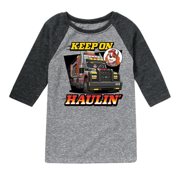 Paw Patrol - Keep On Haulin - Toddler And Youth Raglan Graphic T-Shirt