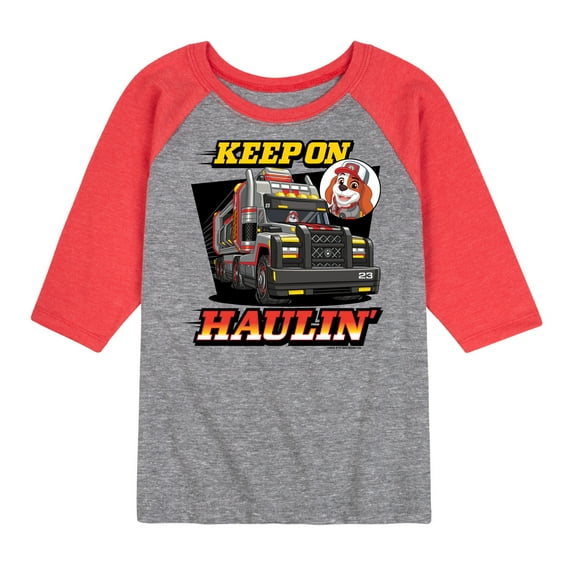 Paw Patrol - Keep On Haulin - Toddler And Youth Raglan Graphic T-Shirt