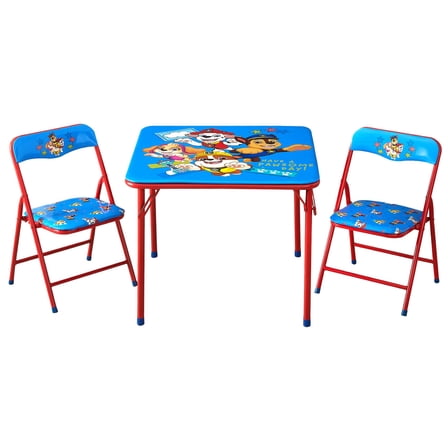 Paw Patrol Kids' 3-Piece Table and Chairs Set, Blue/Red