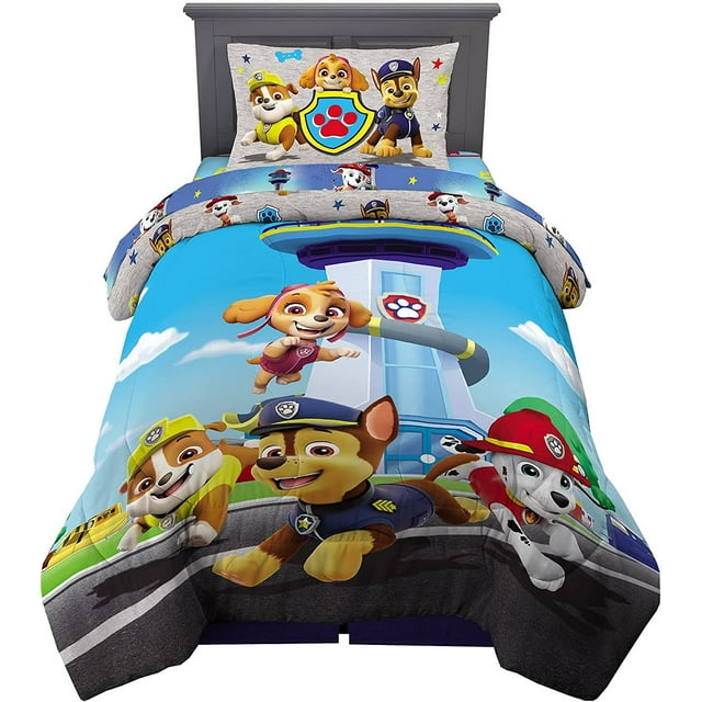 Paw Patrol Kids Bedding 4 Piece Twin Comforter and Sheet Set