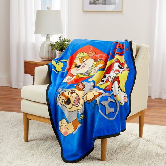 Paw Patrol Kids Silky Soft Plush Throw, 40 x 50, Nickelodeon