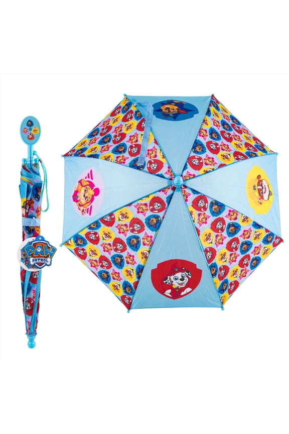 Kids Stick Umbrella 21" with Clamshell Handle Fun Rain Gear for Boys & Girls