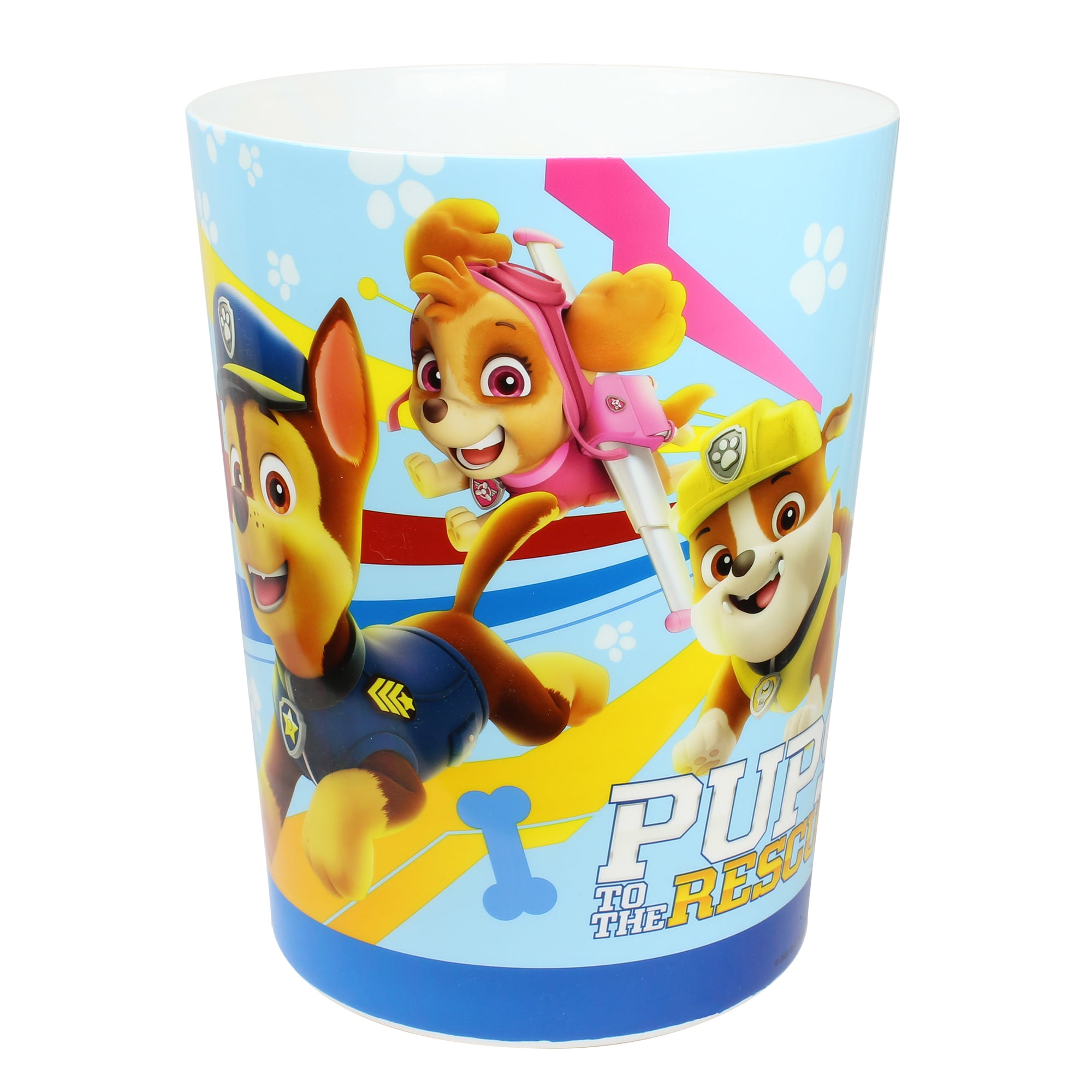 Paw Patrol Kids Trash Can 1.6 Gallon, Bathroom and Bedroom, Blue
