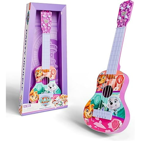 Paw Patrol Kids Ukulele Musical Toy, 4-String Mini Guitar for Toddlers, Educational Gift, Lollipop