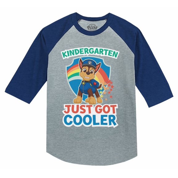 Paw Patrol Kindergarten Just Got Cooler Back To School Cooler Raglan Blue 5T