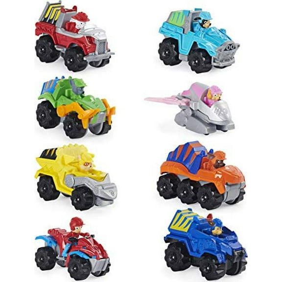 Paw Patrol La 6059296 Childrens Toy Set of 8 True Metal Dino Rescue Vehicles