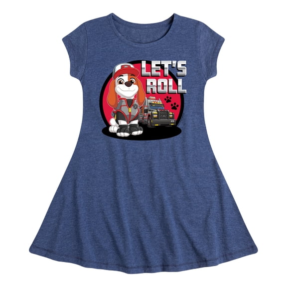 Paw Patrol - Let's Roll Al - Toddler And Youth Girls Fit And Flare Dress
