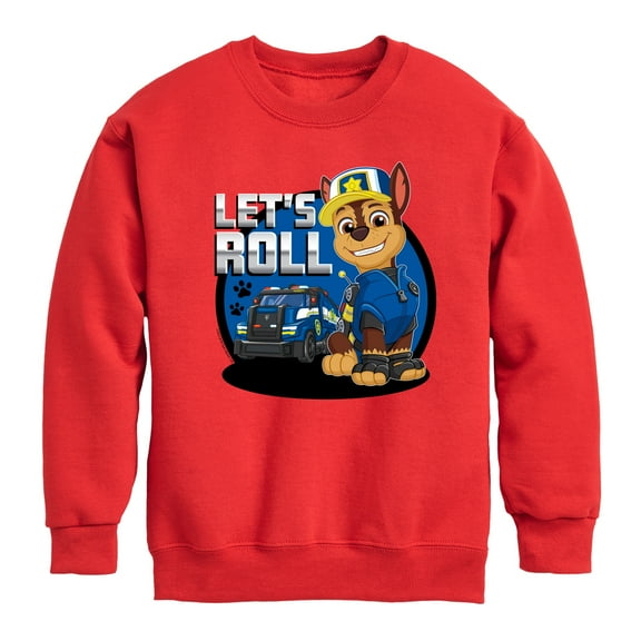 Paw Patrol - Let's Roll Chase - Toddler And Youth Crewneck Fleece Sweatshirt