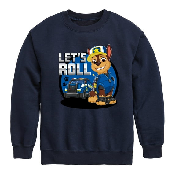 Paw Patrol - Let's Roll Chase - Toddler And Youth Crewneck Fleece Sweatshirt