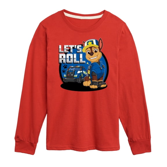 Paw Patrol - Let's Roll Chase - Toddler And Youth Long Sleeve Graphic T-Shirt