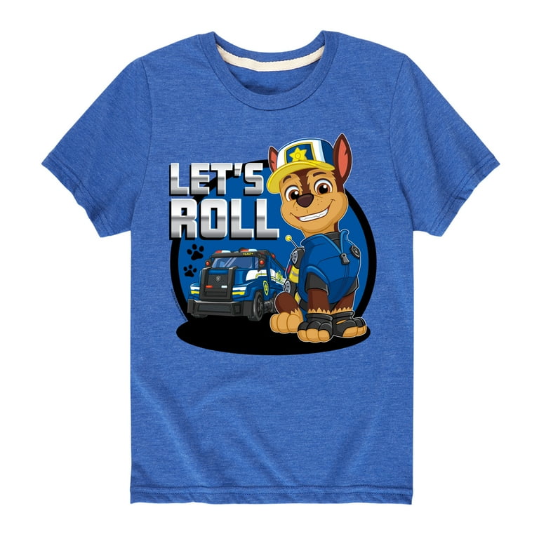 Paw Patrol Let s Roll Chase Toddler And Youth Short Sleeve Graphic T Shirt