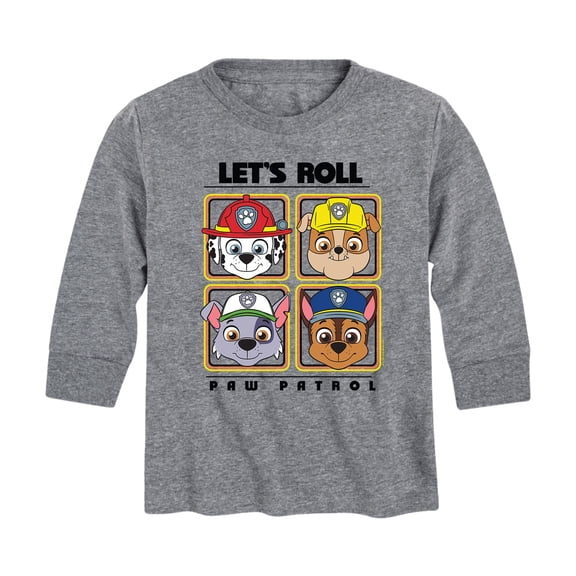 Paw Patrol - Let's Roll Marshall Rubble Chase Everest Boys' Long Sleeve Graphic T-Shirt