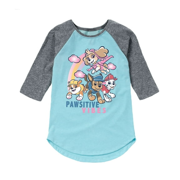 Paw Patrol - Let's Roll Patrol - Toddler And Youth Girls Raglan Graphic T-Shirt