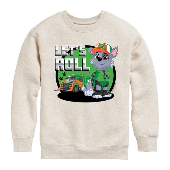 Paw Patrol - Let's Roll Rocky - Toddler And Youth Crewneck Fleece Sweatshirt