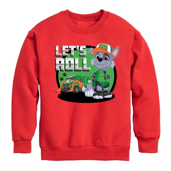 Paw Patrol - Let's Roll Rocky - Toddler And Youth Crewneck Fleece Sweatshirt