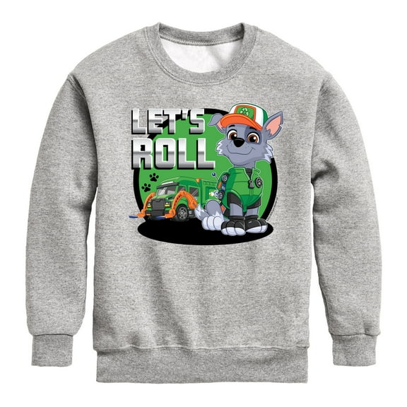 Paw Patrol - Let's Roll Rocky - Toddler And Youth Crewneck Fleece Sweatshirt