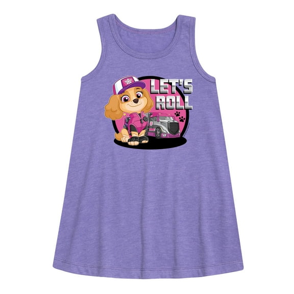 Paw Patrol - Let's Roll Skye - Toddler and Youth Girls A-line Dress
