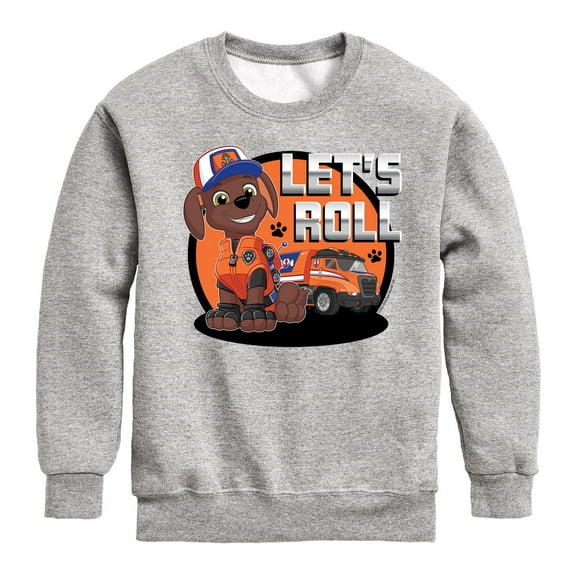 Paw Patrol - Let's Roll Zuma - Toddler And Youth Crewneck Fleece Sweatshirt