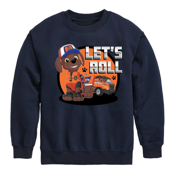 Paw Patrol - Let's Roll Zuma - Toddler And Youth Crewneck Fleece Sweatshirt