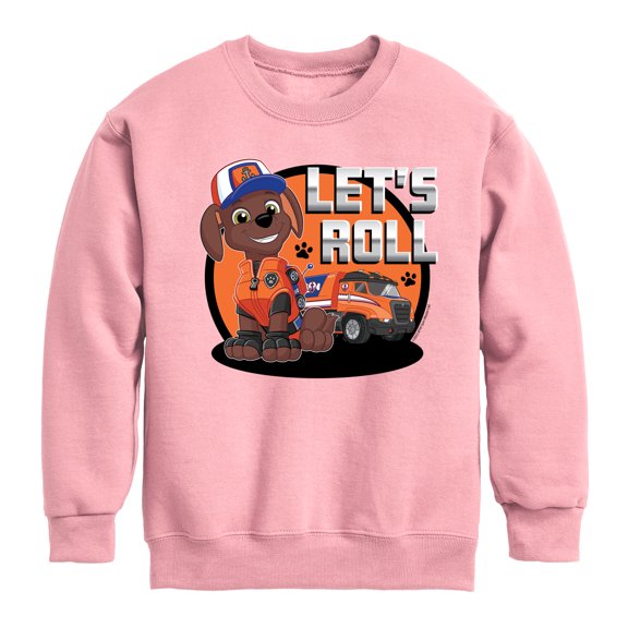 Paw Patrol - Let's Roll Zuma - Toddler And Youth Crewneck Fleece Sweatshirt