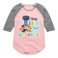 thumbnail image 1 of Paw Patrol - Life Is An Adventure - Toddler And Youth Girls Raglan Graphic T-Shirt, 1 of 6