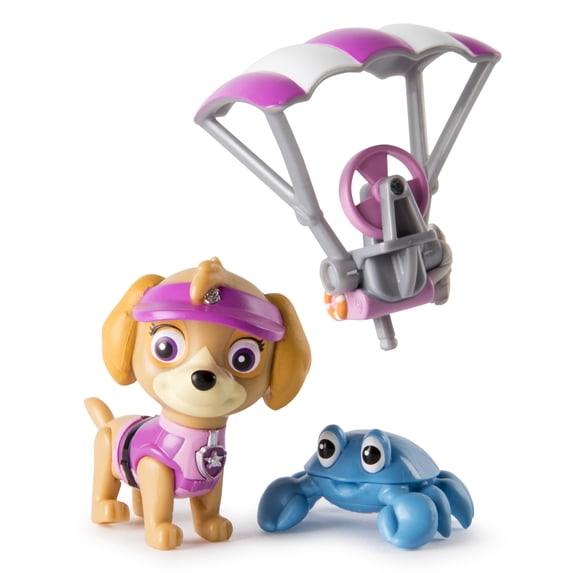 Paw Patrol - Lifeguard Skye Figure with Removable Backpack and Bonus Sea Friend