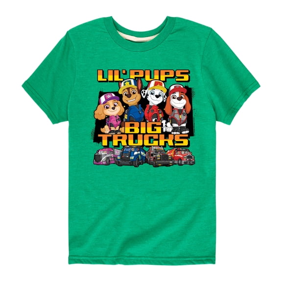 Paw Patrol - Lil Pups Big Trucks - Toddler And Youth Short Sleeve Graphic T-Shirt