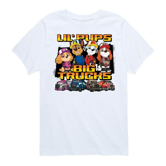 Paw Patrol - Lil Pups Big Trucks - Toddler And Youth Short Sleeve Graphic T-Shirt