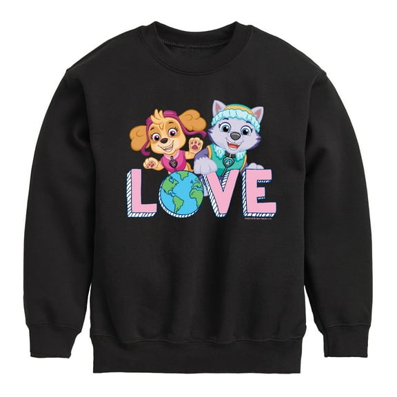 Paw Patrol - Love Earth - Toddler And Youth Crewneck Fleece Sweatshirt