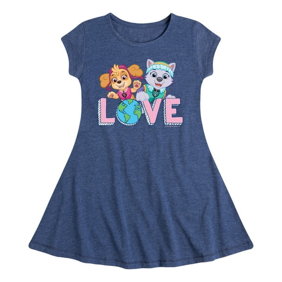 Paw Patrol - Love Earth - Toddler And Youth Girls Fit And Flare Dress