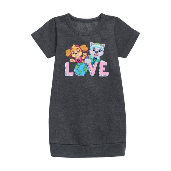 Paw Patrol - Love Earth - Toddler And Youth Girls Fleece Dress