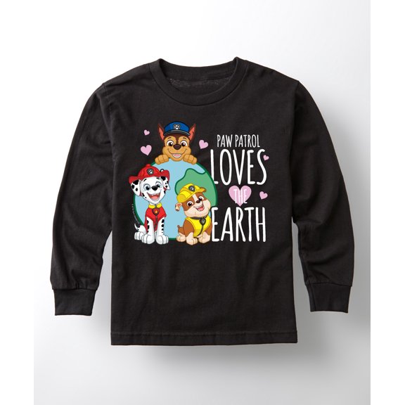 Paw Patrol - Loves Earth - Toddler And Youth Long Sleeve Graphic T-Shirt