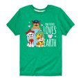 thumbnail image 1 of Paw Patrol - Loves Earth - Toddler And Youth Short Sleeve Graphic T-Shirt, 1 of 6
