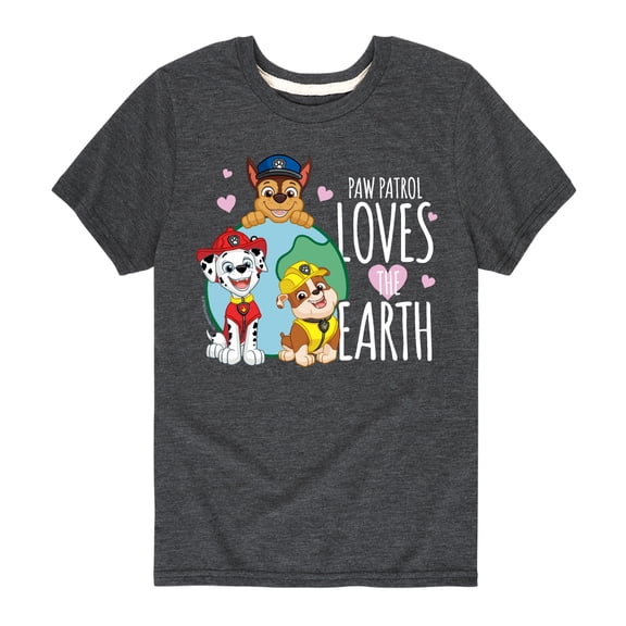 Paw Patrol - Loves Earth - Toddler And Youth Short Sleeve Graphic T-Shirt