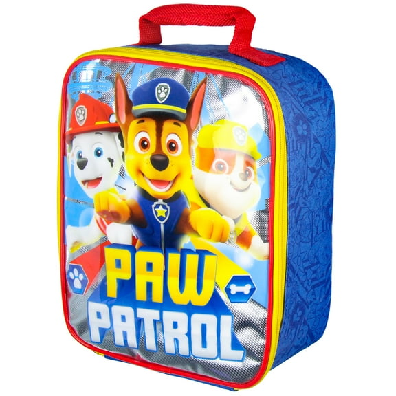 Paw Patrol Lunch Box Chase Marshall Rubble Rectangular Lunch Bag Tote 10"