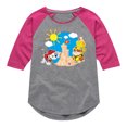 thumbnail image 1 of Paw Patrol - Marshall And Rubble Beach - Toddler & Youth Girls Raglan Graphic T-Shirt, 1 of 6