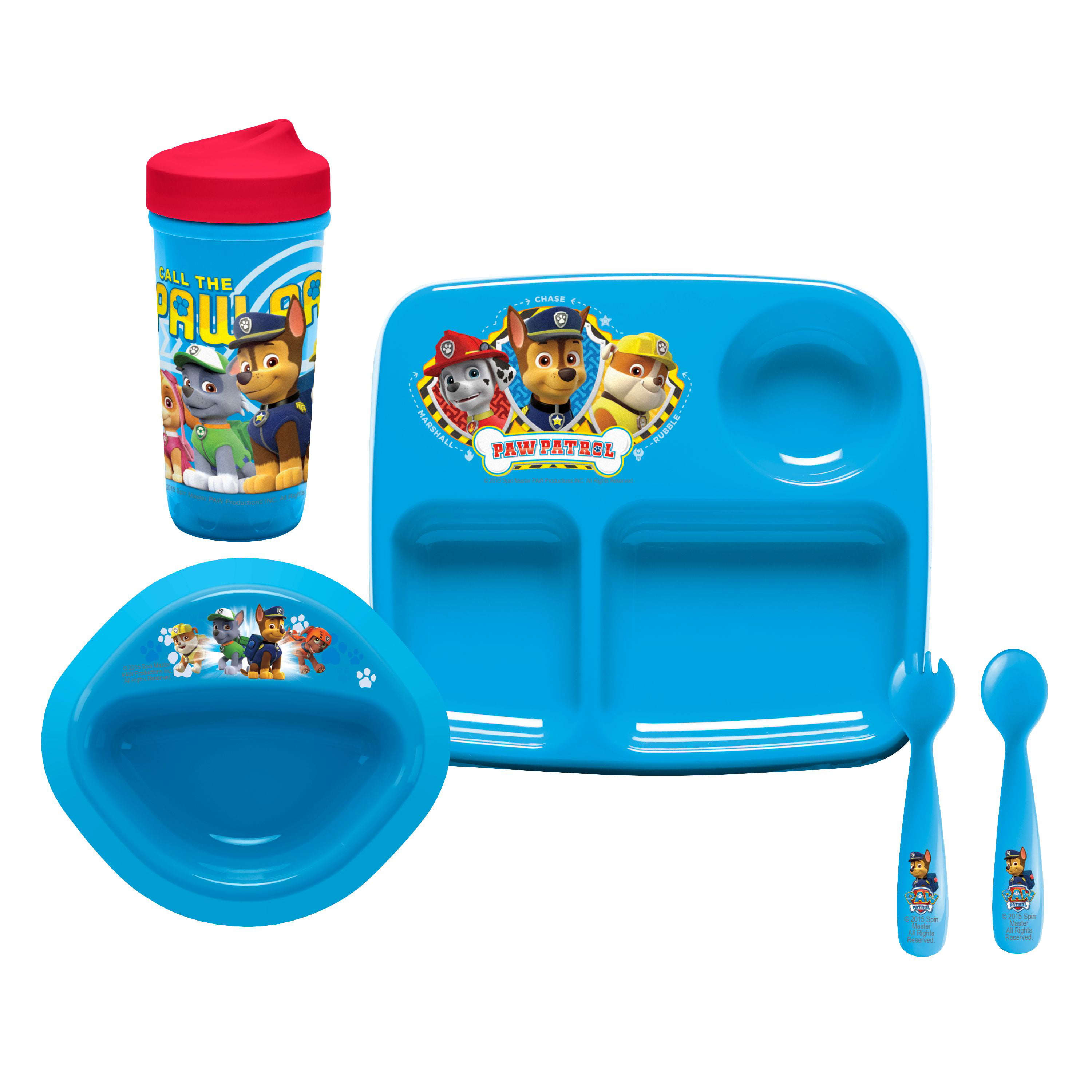 Zak Designs PAW Patrol Chase and Rubble Easy-Grip Flatware with