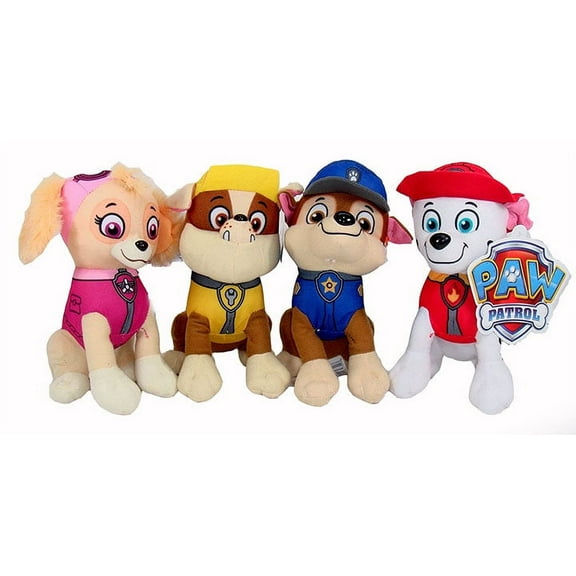 Paw Patrol Marshall Chase Rubble Skye 8 Inch Stuffed Plush Toy Figure Set