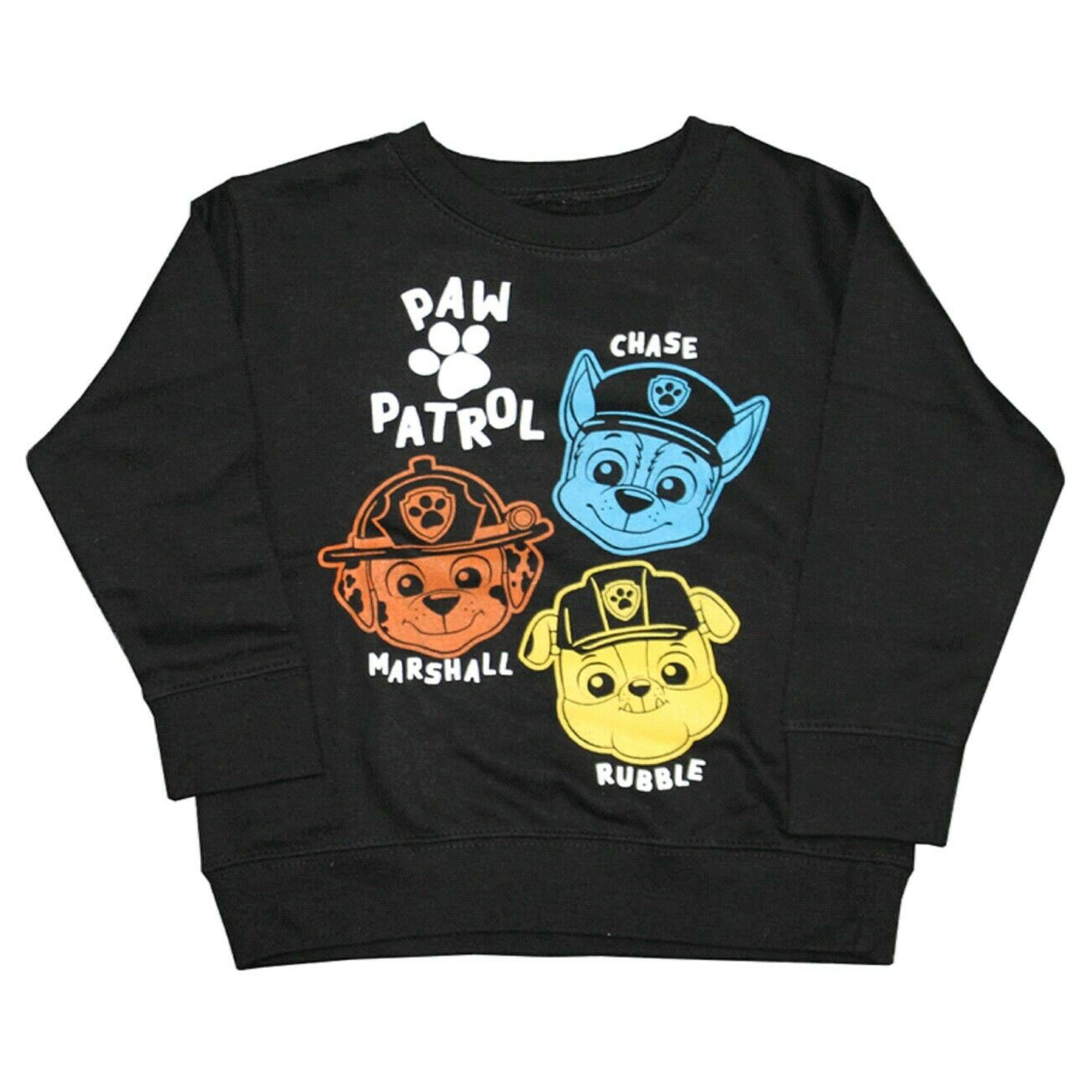 Patrol, Chase Paw Boy\'s Marshall, Rubble & Sweatshirt Crewneck Toddler