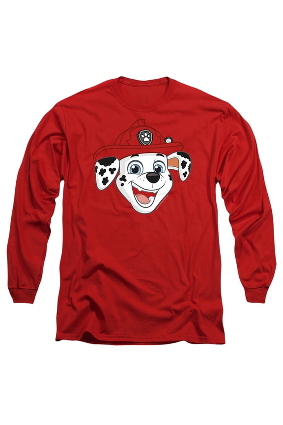 Marshall Grin Unisex Adult Long-Sleeve T Shirt (Small) Red