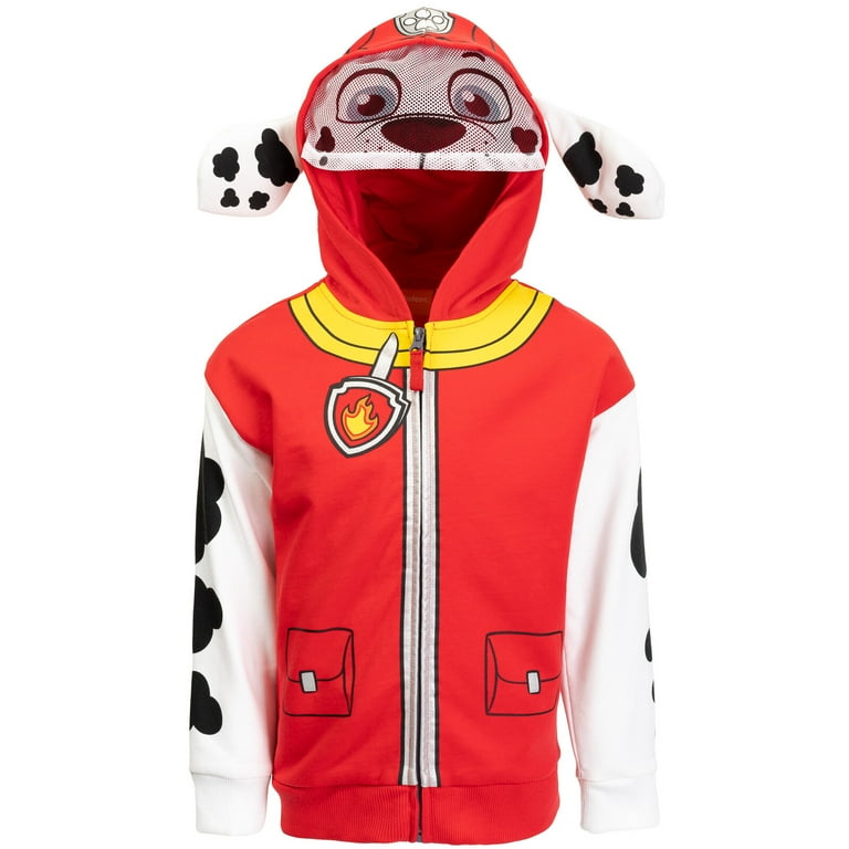 Paw Patrol Marshall Little Boys Fleece Zip Up Cosplay Hoodie Toddler to Little Kid